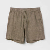 Men's Straight Leg Linen Drawstring Shorts
