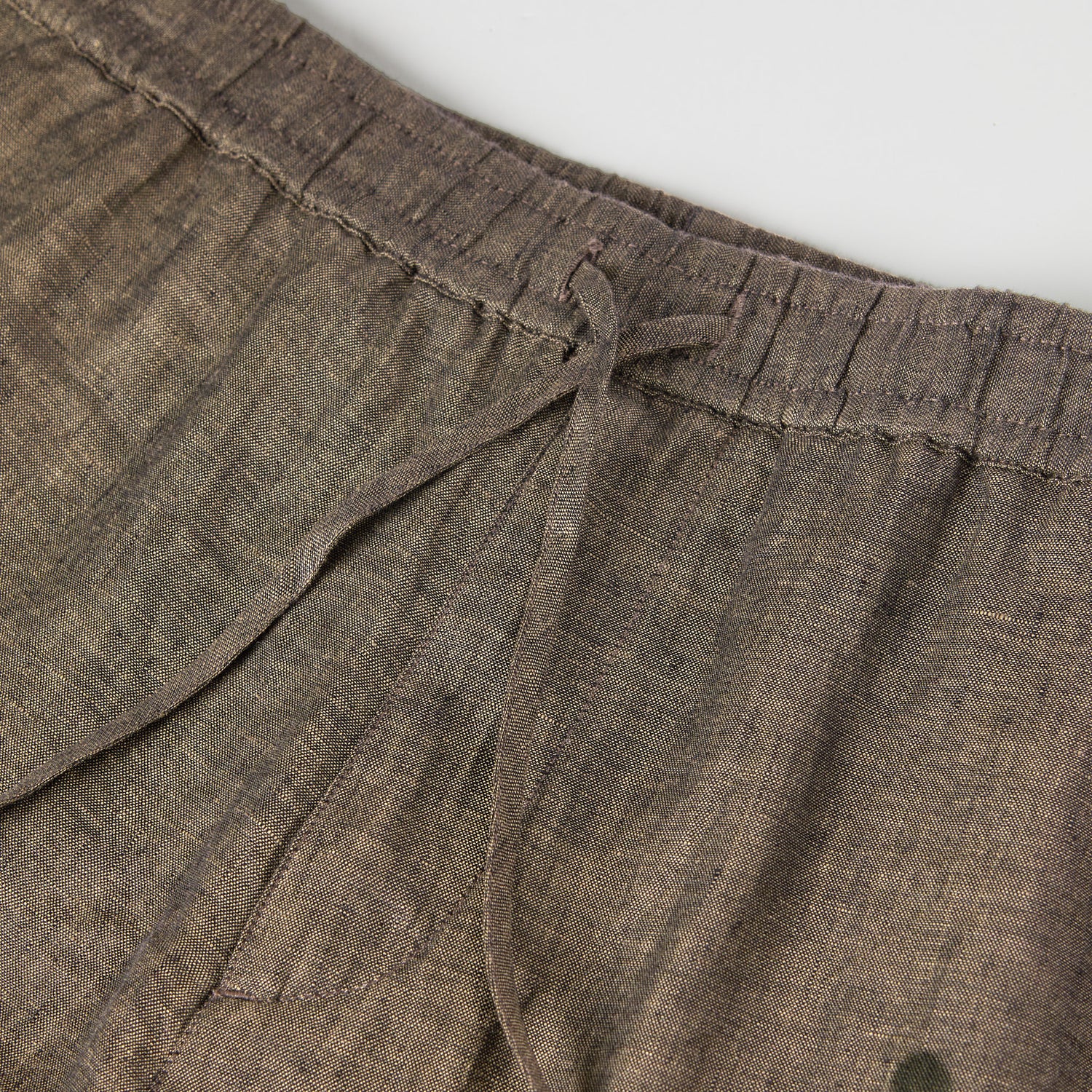 Men's Straight Leg Linen Drawstring Shorts