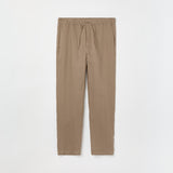 Men's Straight Leg Linen Drawstring Trousers