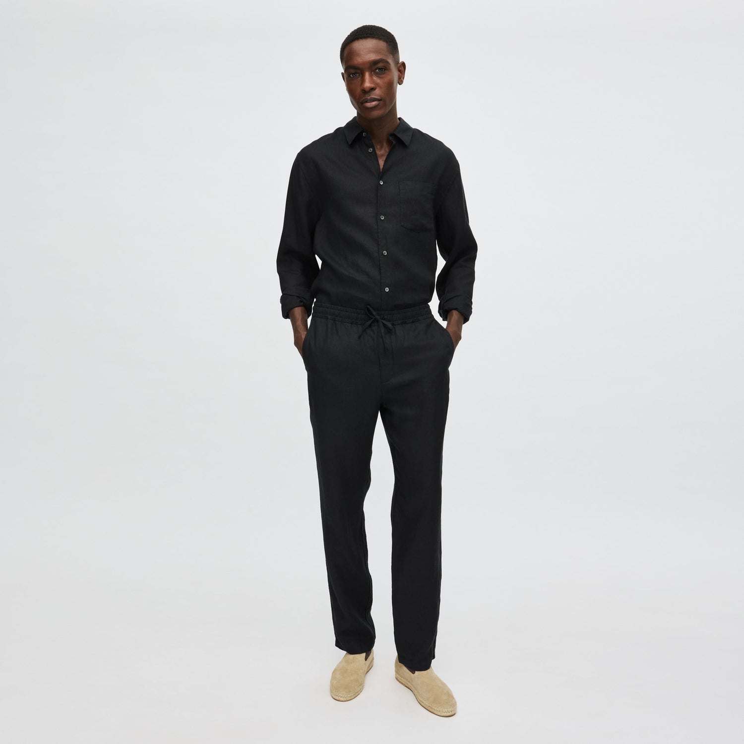 Men's Linen Drawstring Trousers