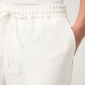 Men's Straight Leg Linen Drawstring Trousers