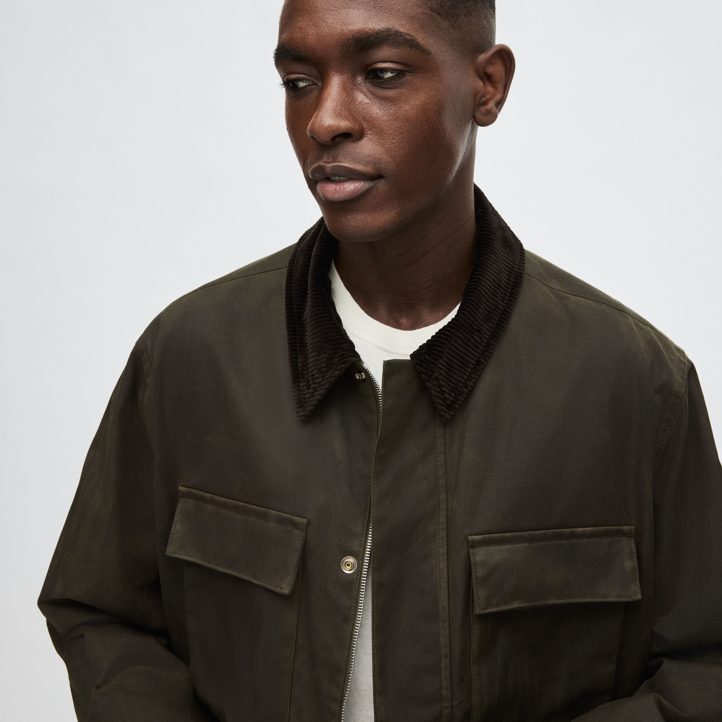 Men's Waxed Cotton Jacket - Dark Green - Singular Society