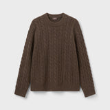 Men's Wool-Cashmere Cable Sweater