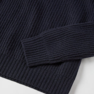 Men's Wool-Cashmere Rib Polo