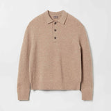 Men's Wool-Cashmere Rib Polo
