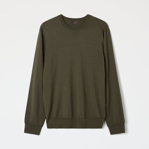 Men's Silk-Cotton Crew Neck