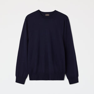 Men's Silk-Cotton Crew Neck