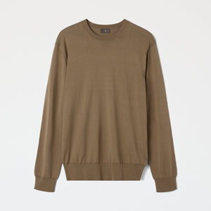 Men's Silk-Cotton Crew Neck