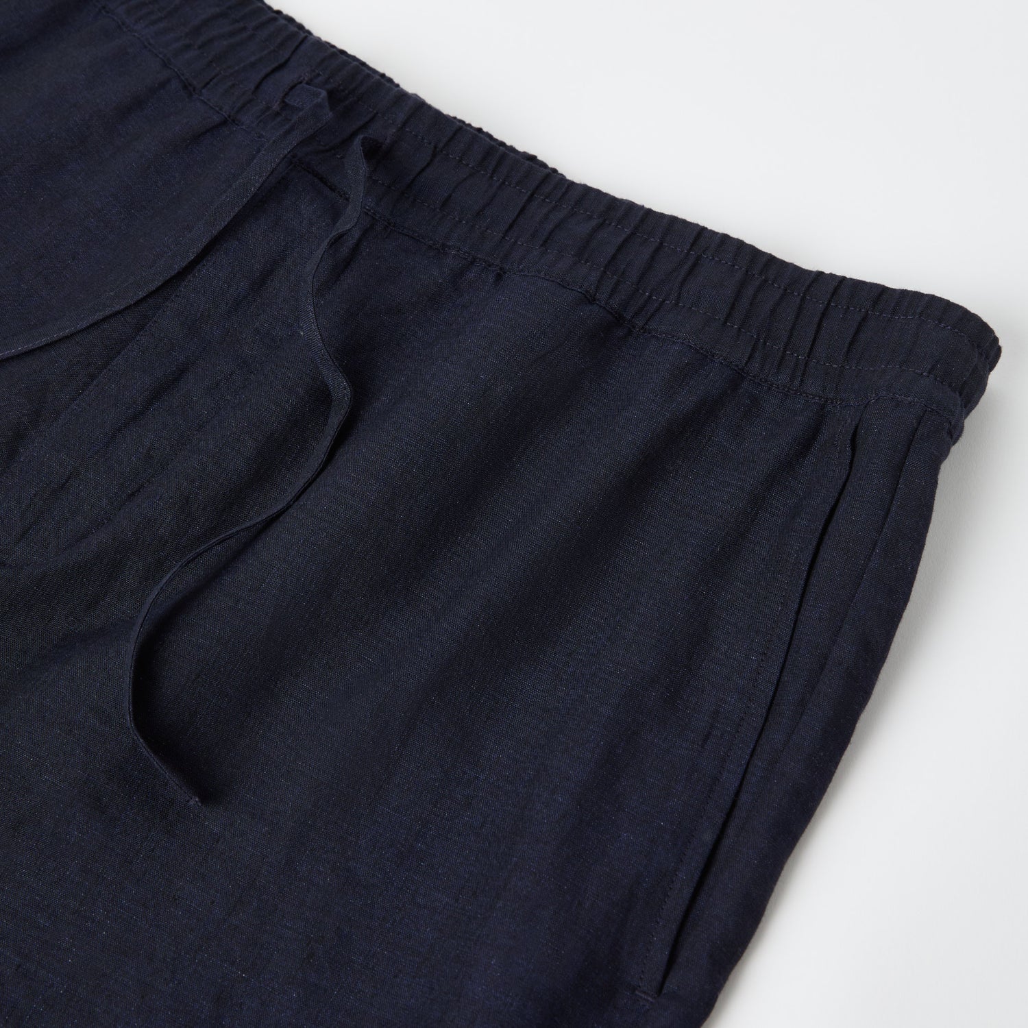 Men's Straight Leg Linen Drawstring Shorts