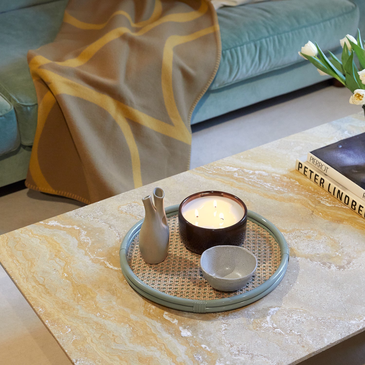 3-wick Scented Candle Petitgrain Jasmine Chinotto