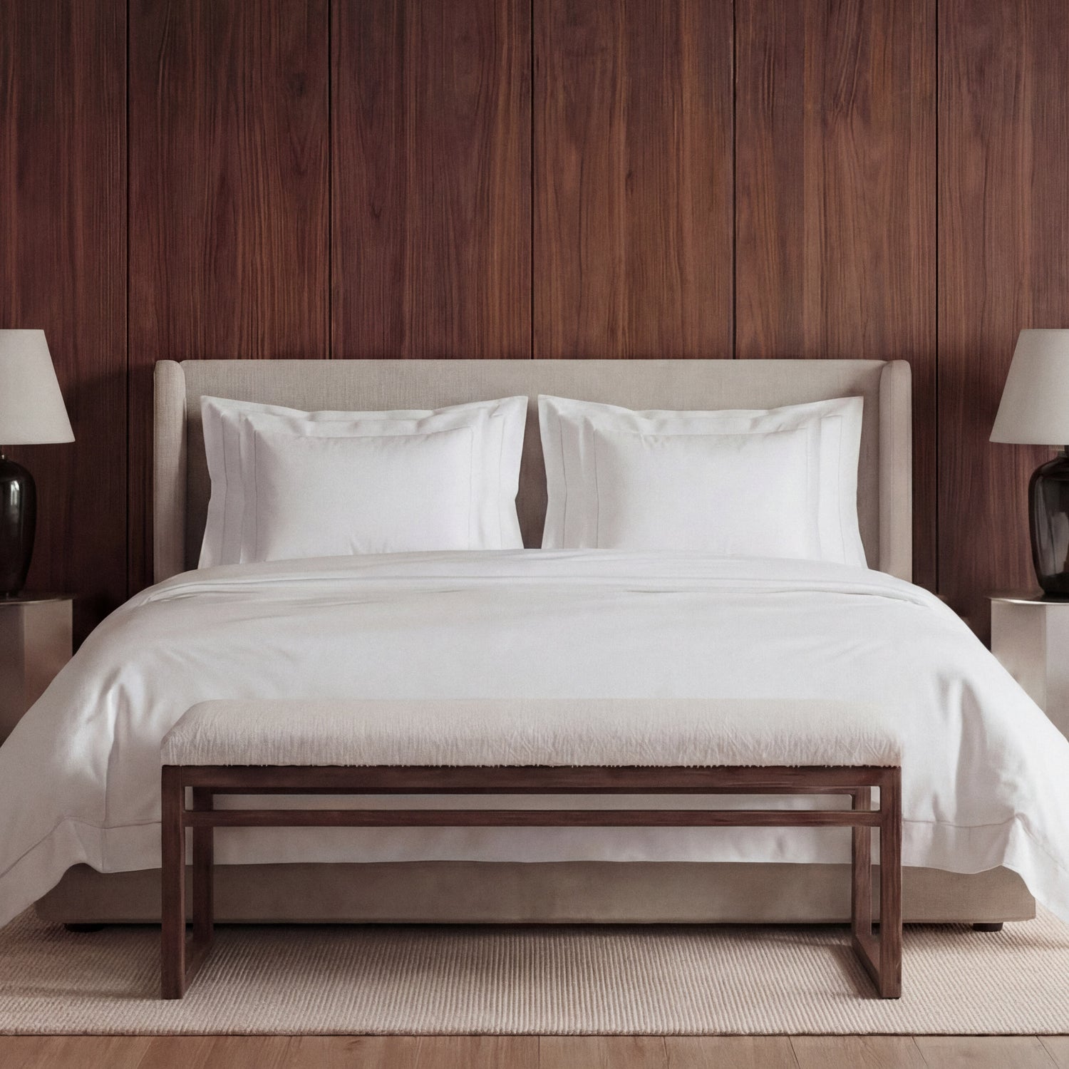 Sateen Pillow Cover Hemstitch 2-P