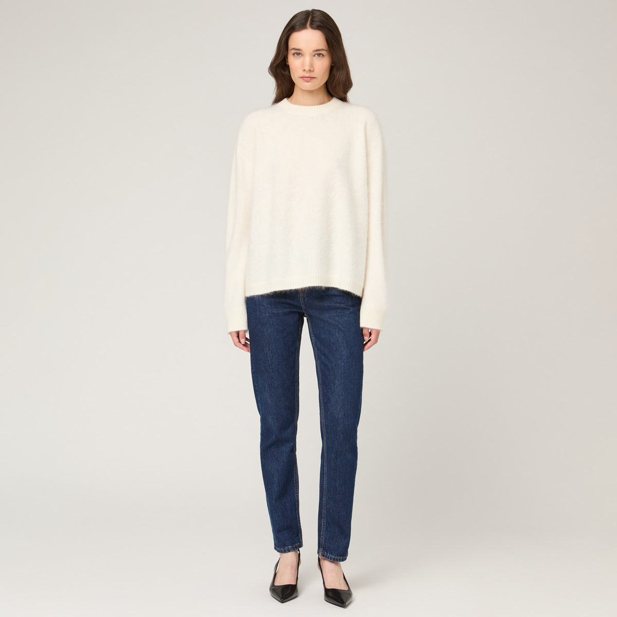 Women's Brushed Cashmere Crewneck Sweater