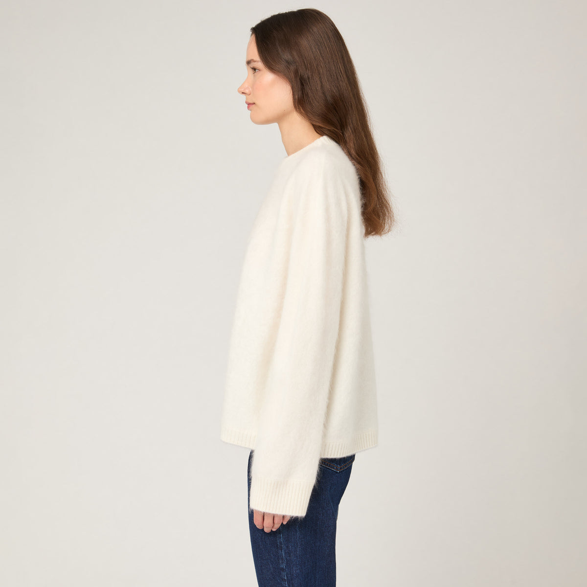 Women's Brushed Cashmere Crewneck Sweater
