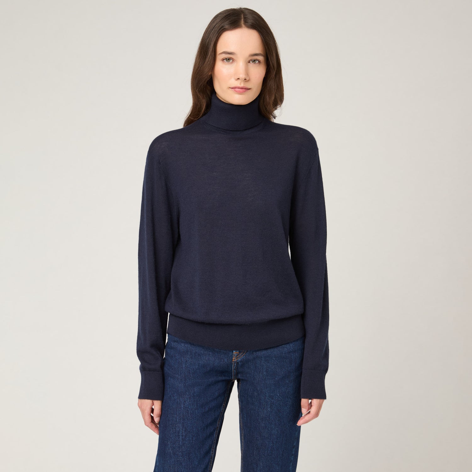 Women's Fine-Knit Cashmere Turtle Neck Sweater