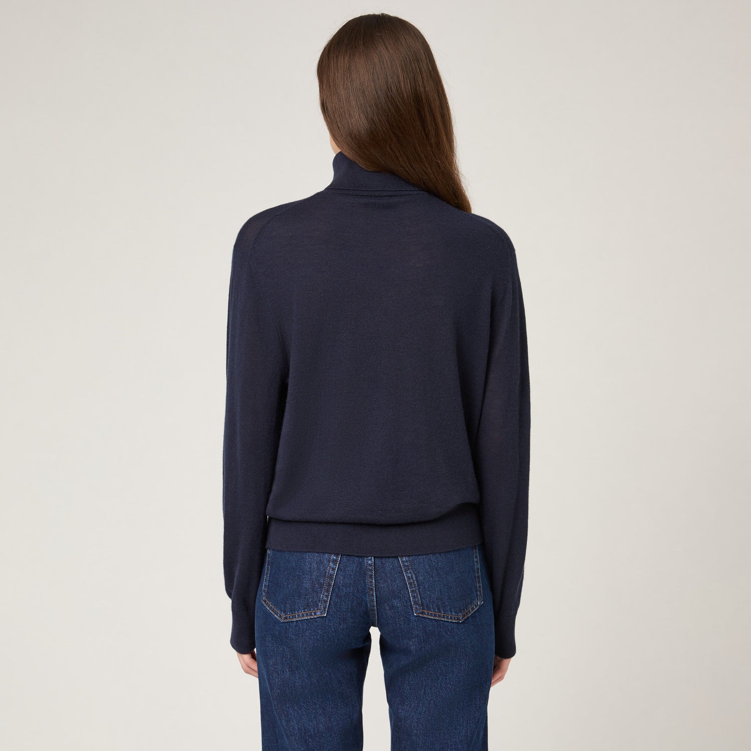 Women's Fine-Knit Cashmere Turtle Neck Sweater