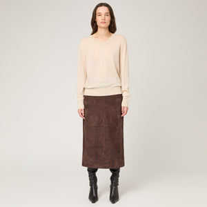Women's Fine-Knit Cashmere V-Neck Sweater