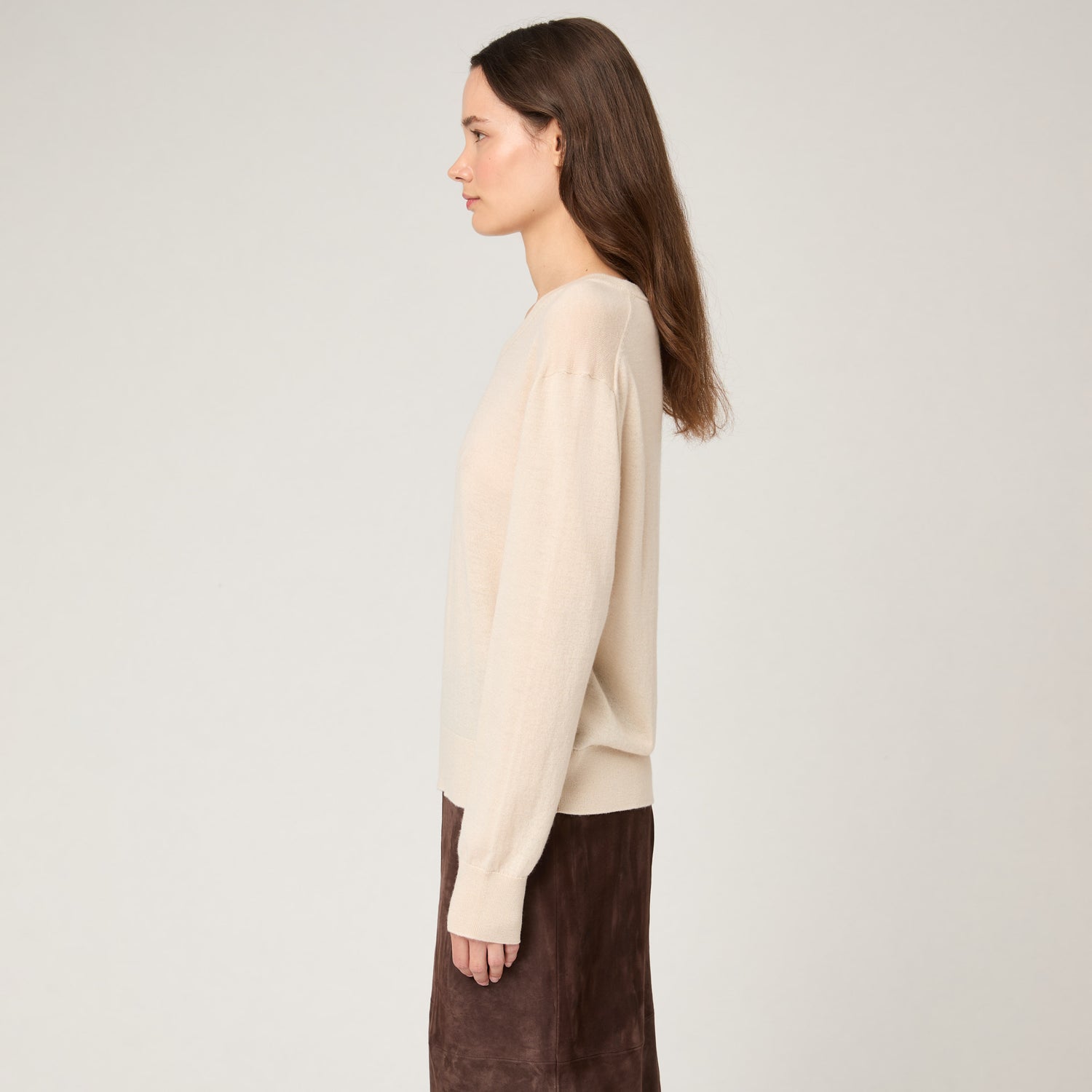 Women's Fine-Knit Cashmere V-Neck Sweater