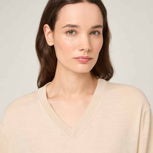 Women's Fine-Knit Cashmere V-Neck Sweater