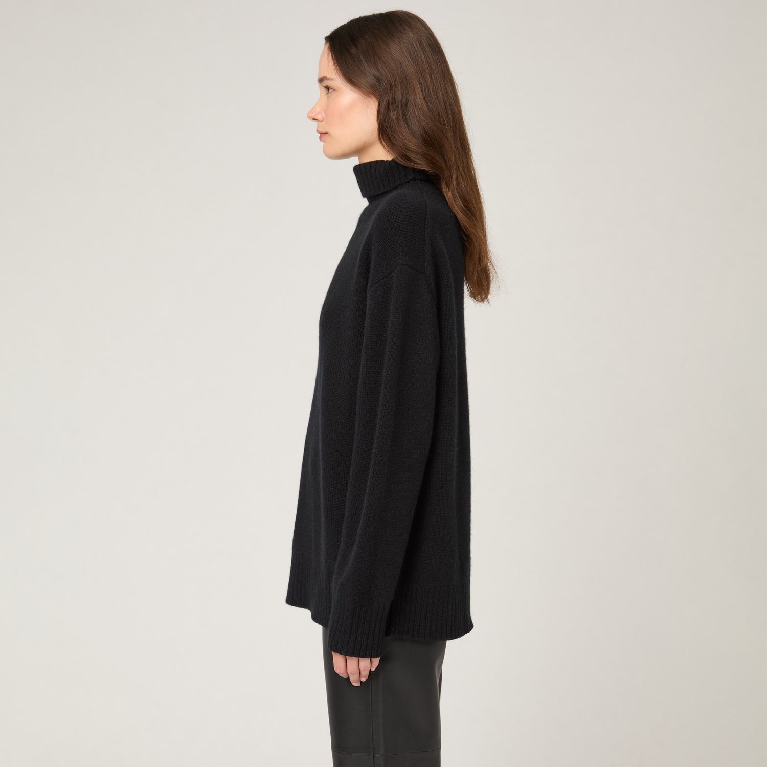 Women's Heavy-Knit Cashmere Roll Neck Sweater