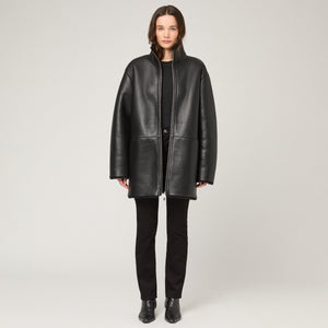 Women's Mid Length Shearling Jacket