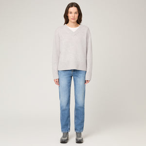 Women's Relaxed Cashmere V-Neck