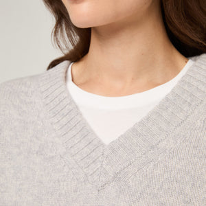 Women's Relaxed Cashmere V-Neck