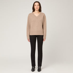 Women's Relaxed Cashmere V-Neck