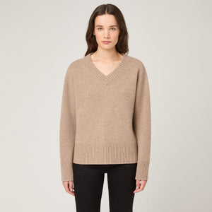 Women's Relaxed Cashmere V-Neck