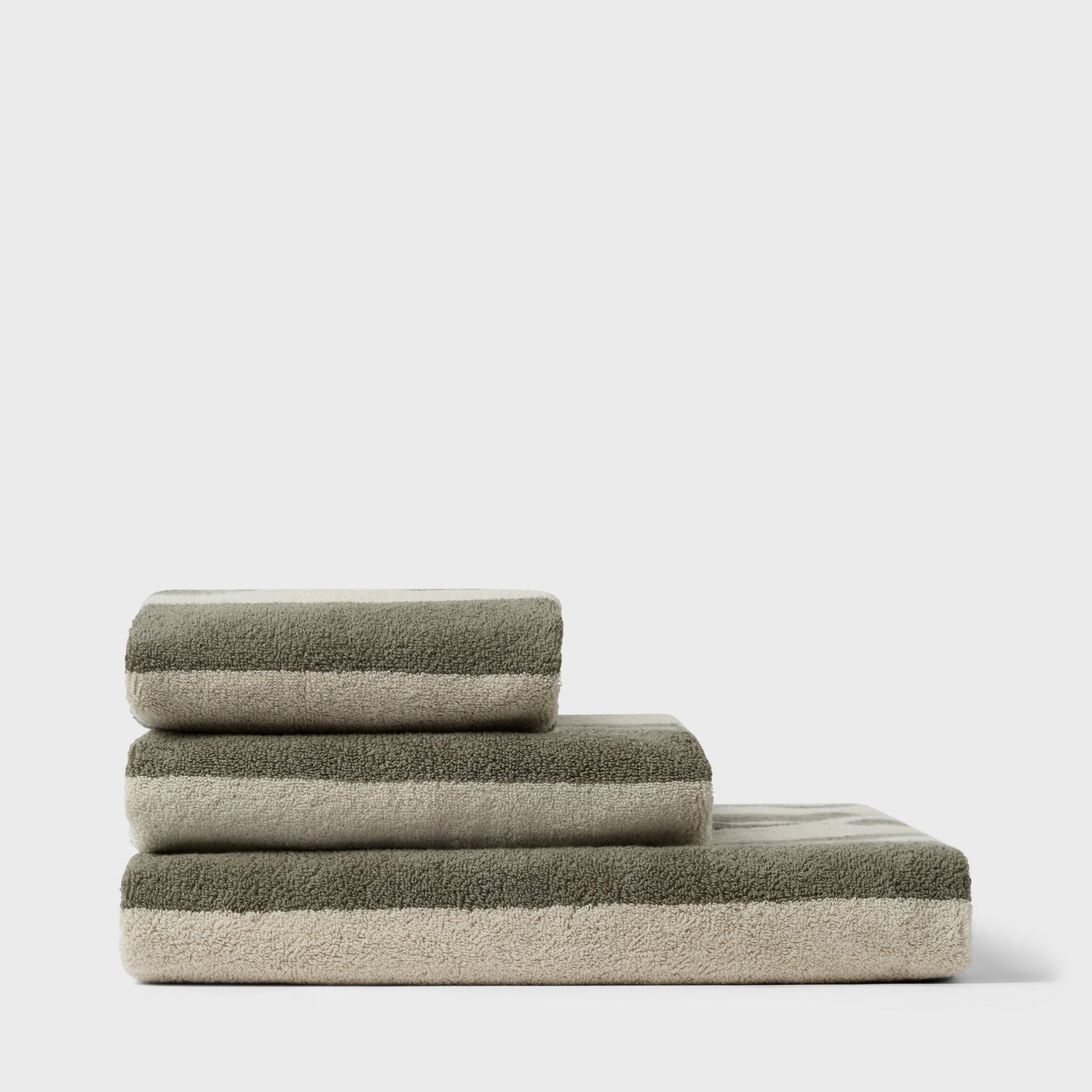 Wide Striped Organic Cotton Towel