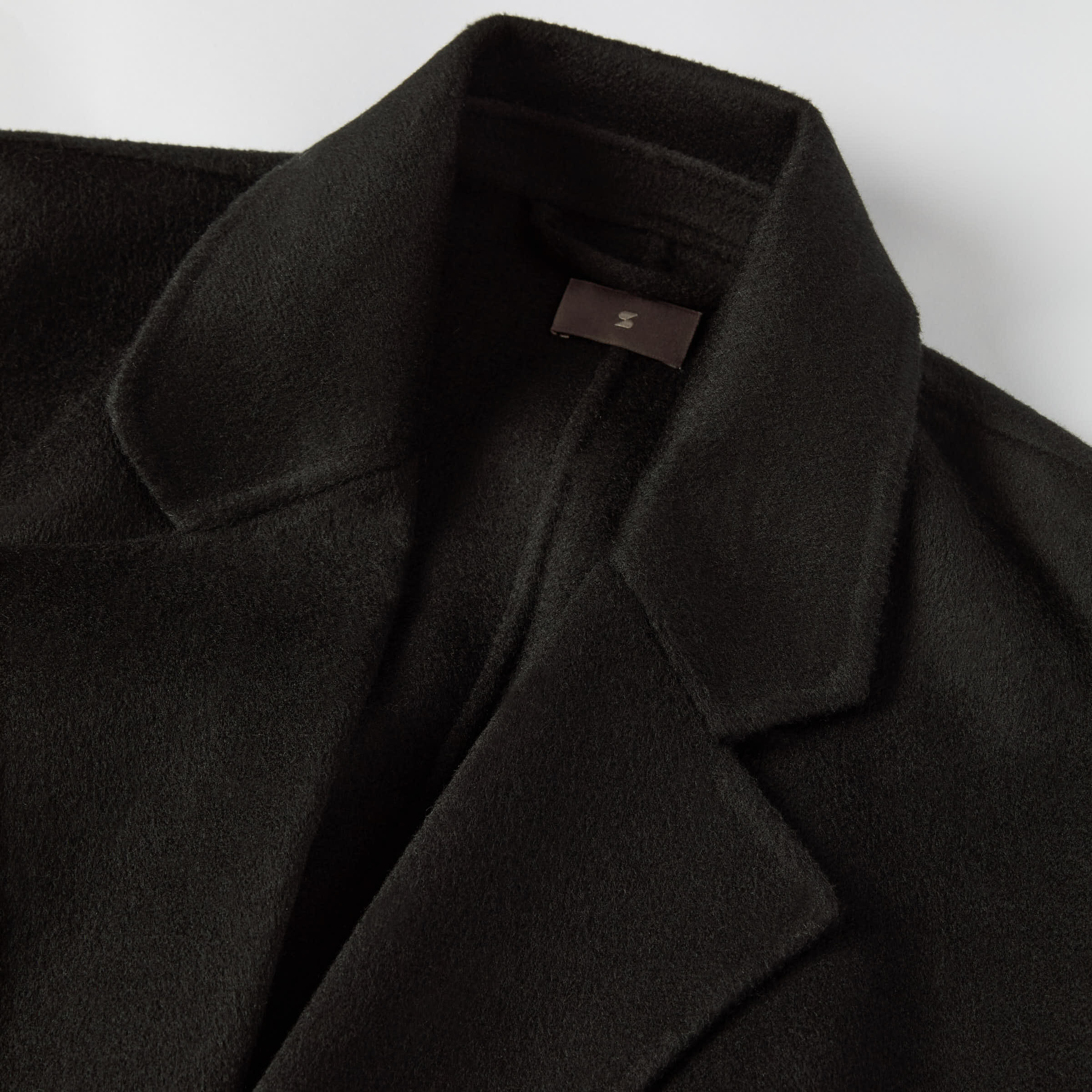 ORO Wool Robe Half Coat Black 韓国 コート Women's Wool-Cashmere Robe Coat | Timeless Warmth & Style
