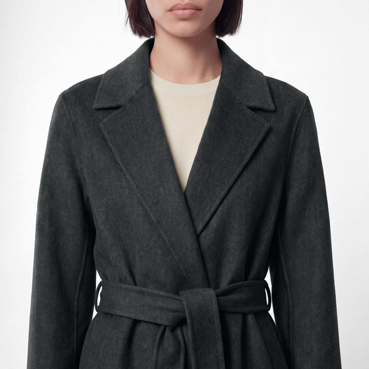 Women's Wool Doublé Robe Coat