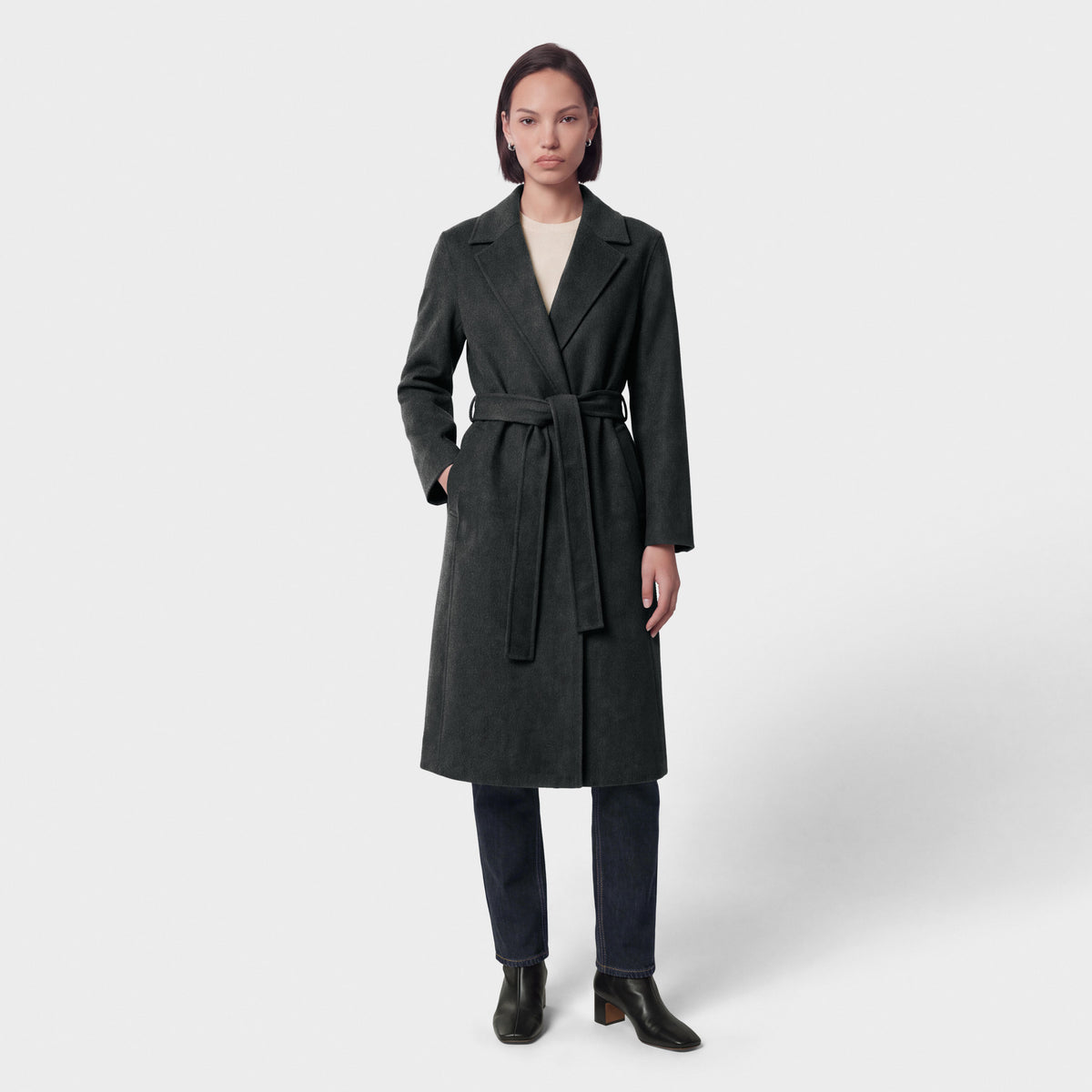 Women's Wool Doublé Robe Coat