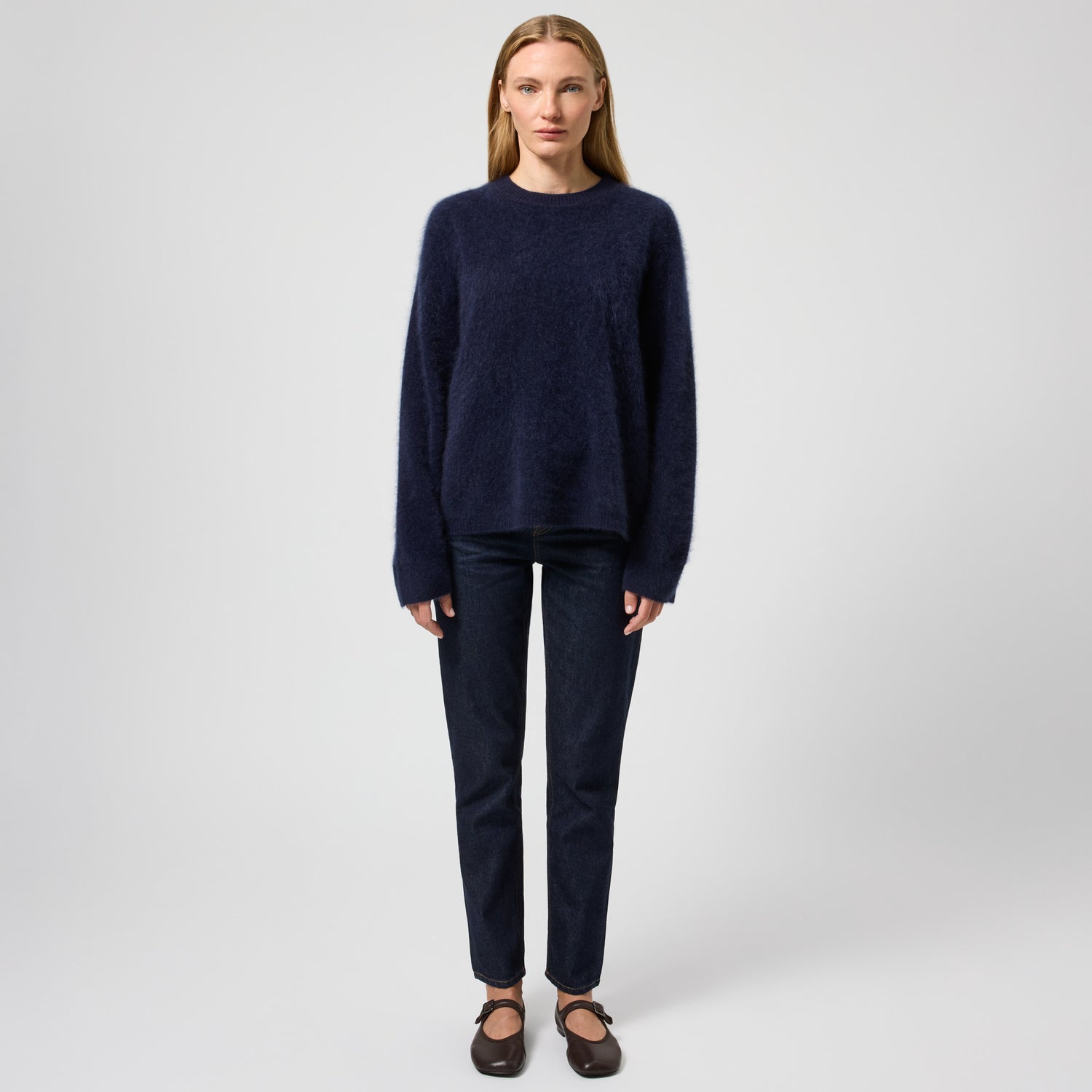 Women's Brushed Cashmere Crewneck Sweater