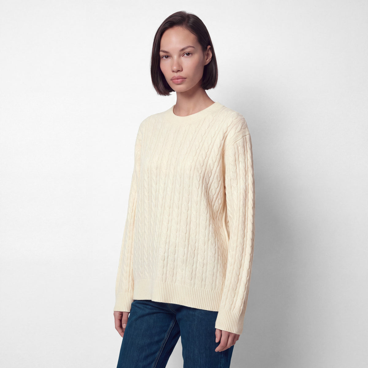 Women's Cashmere Cable Knit Sweater