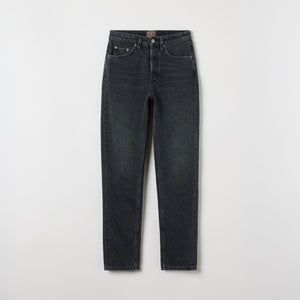 Women's High-Waisted Straight-Leg Denim