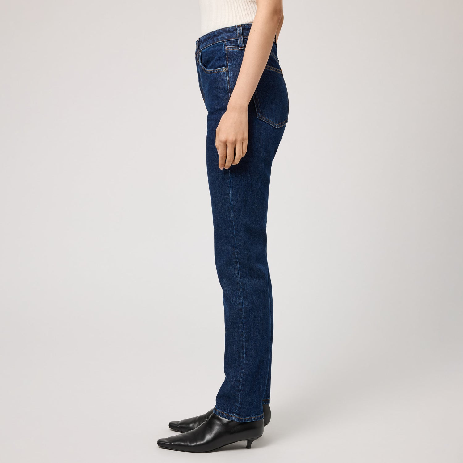 Women's High-Waisted Straight-Leg Denim