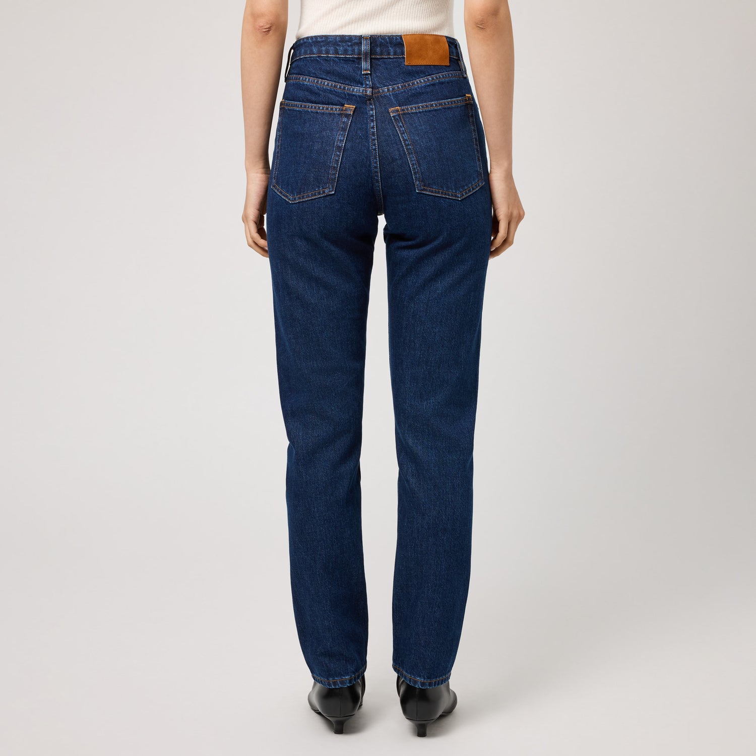 Women's High-Waisted Straight-Leg Denim