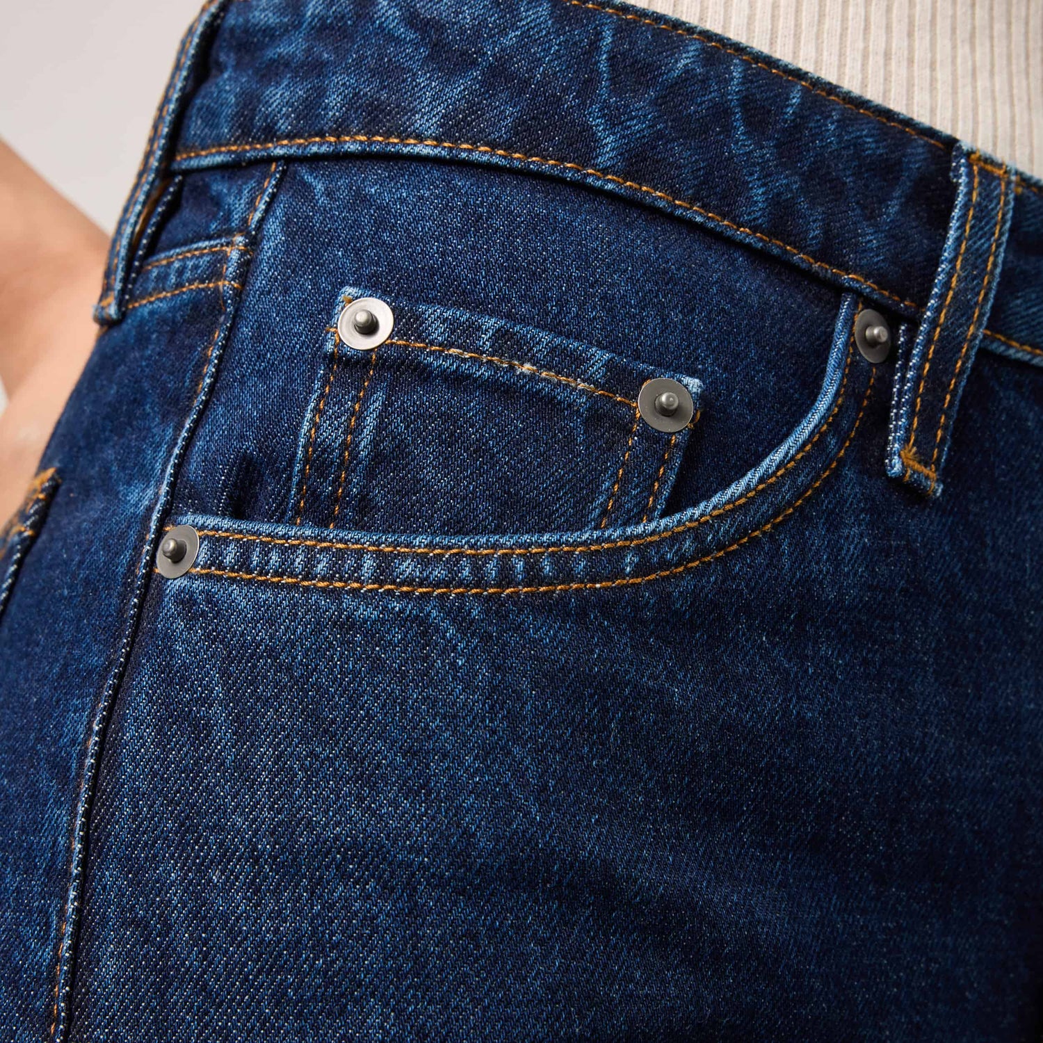 Women's High-Waisted Straight-Leg Denim