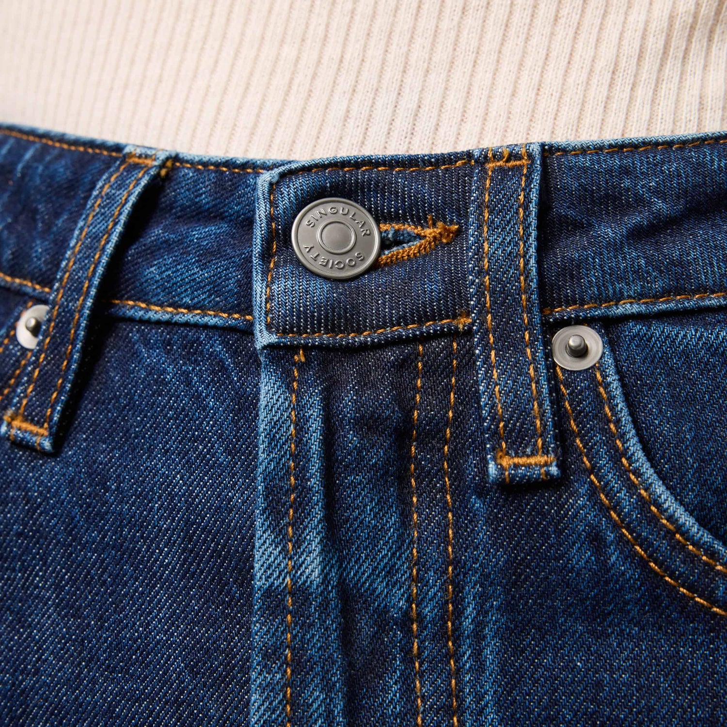 Women's High-Waisted Straight-Leg Denim