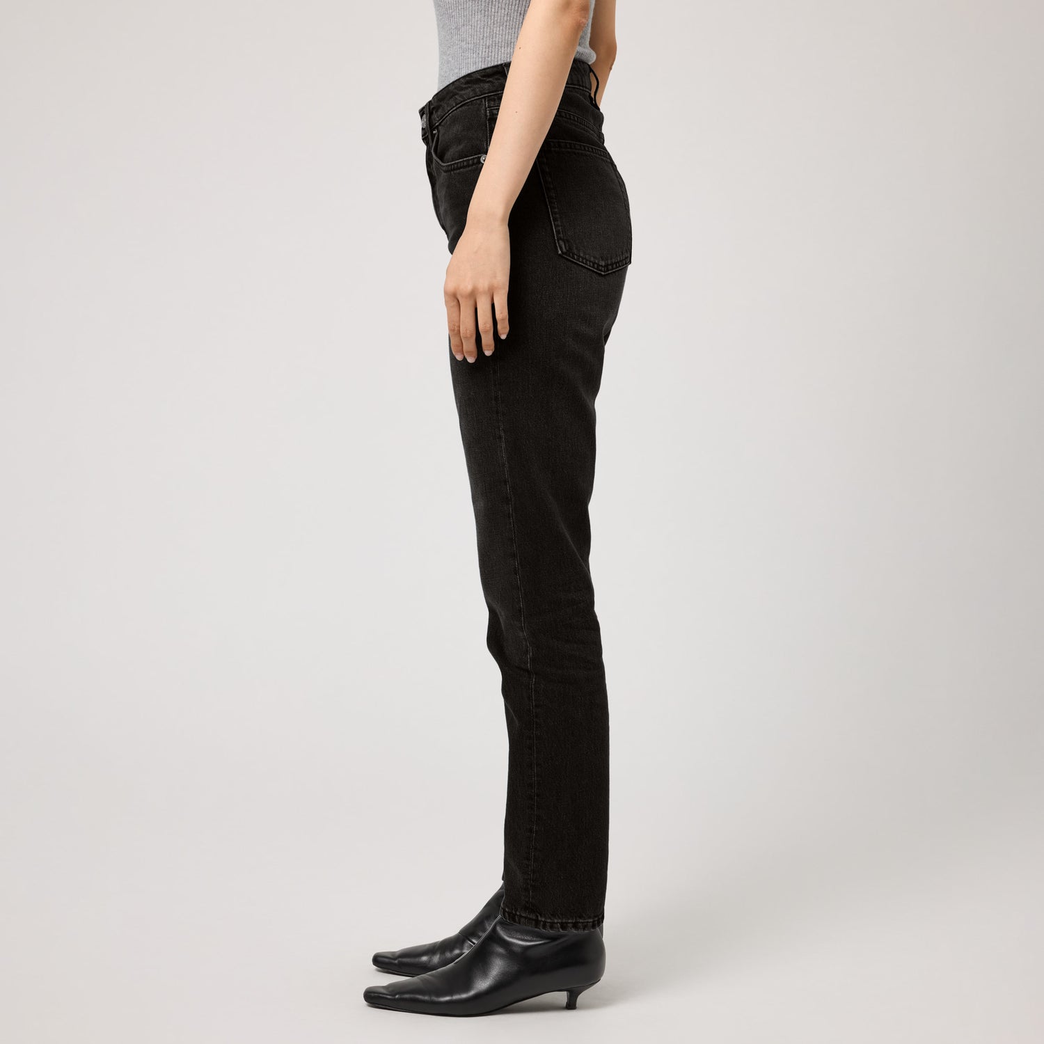 Women's High-Waisted Straight-Leg Denim