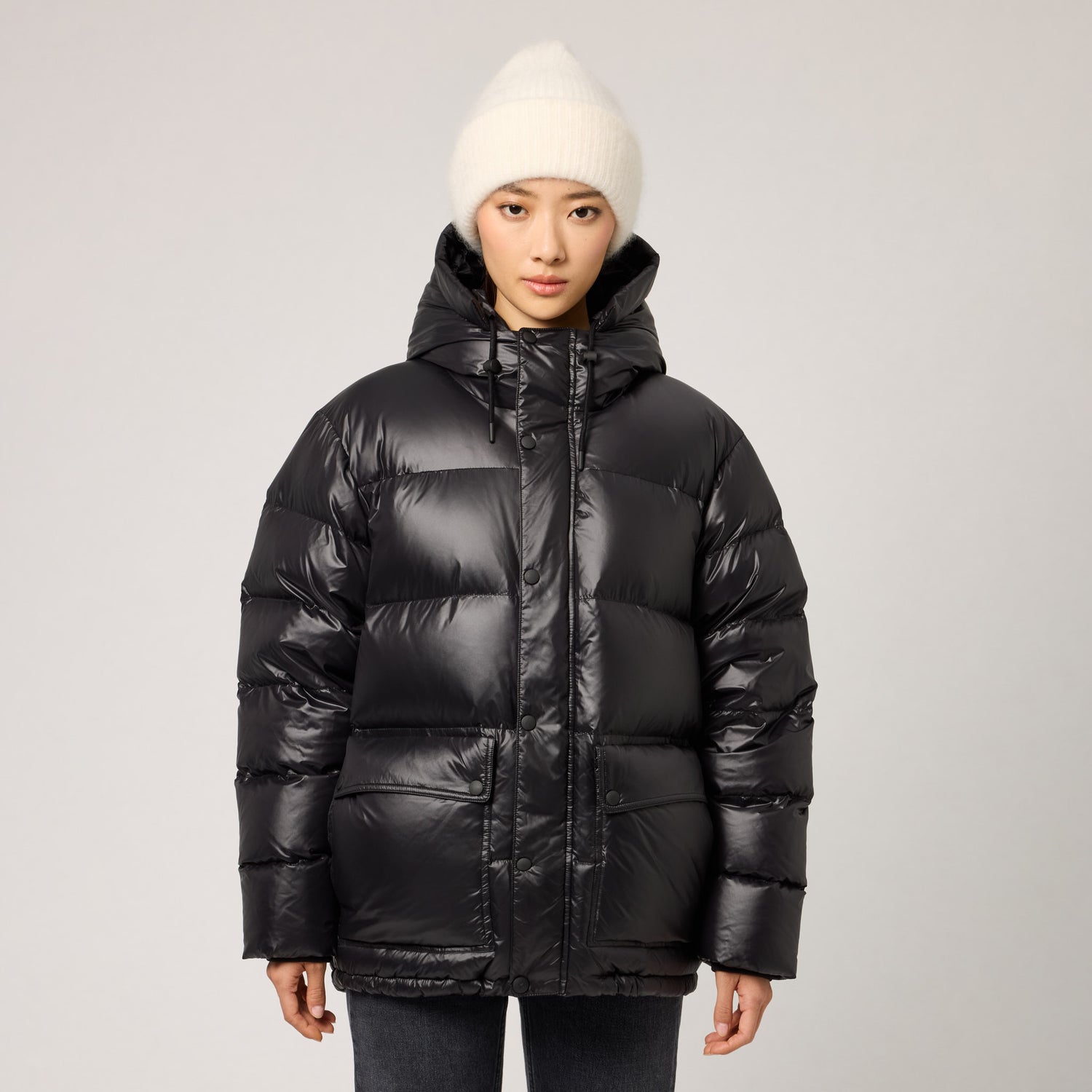 Women's Hooded Goose Down Puffer