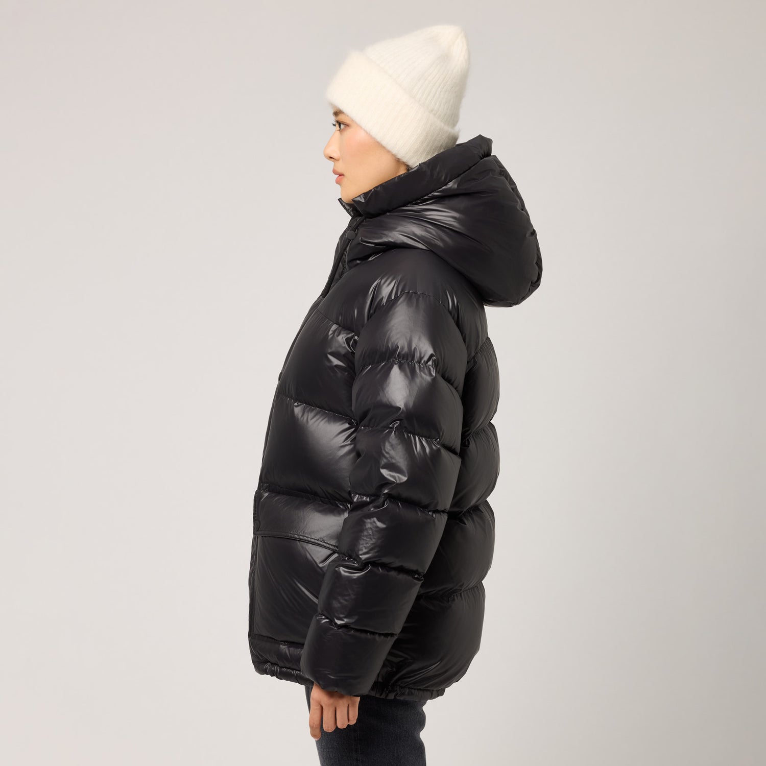 Women's Hooded Goose Down Puffer