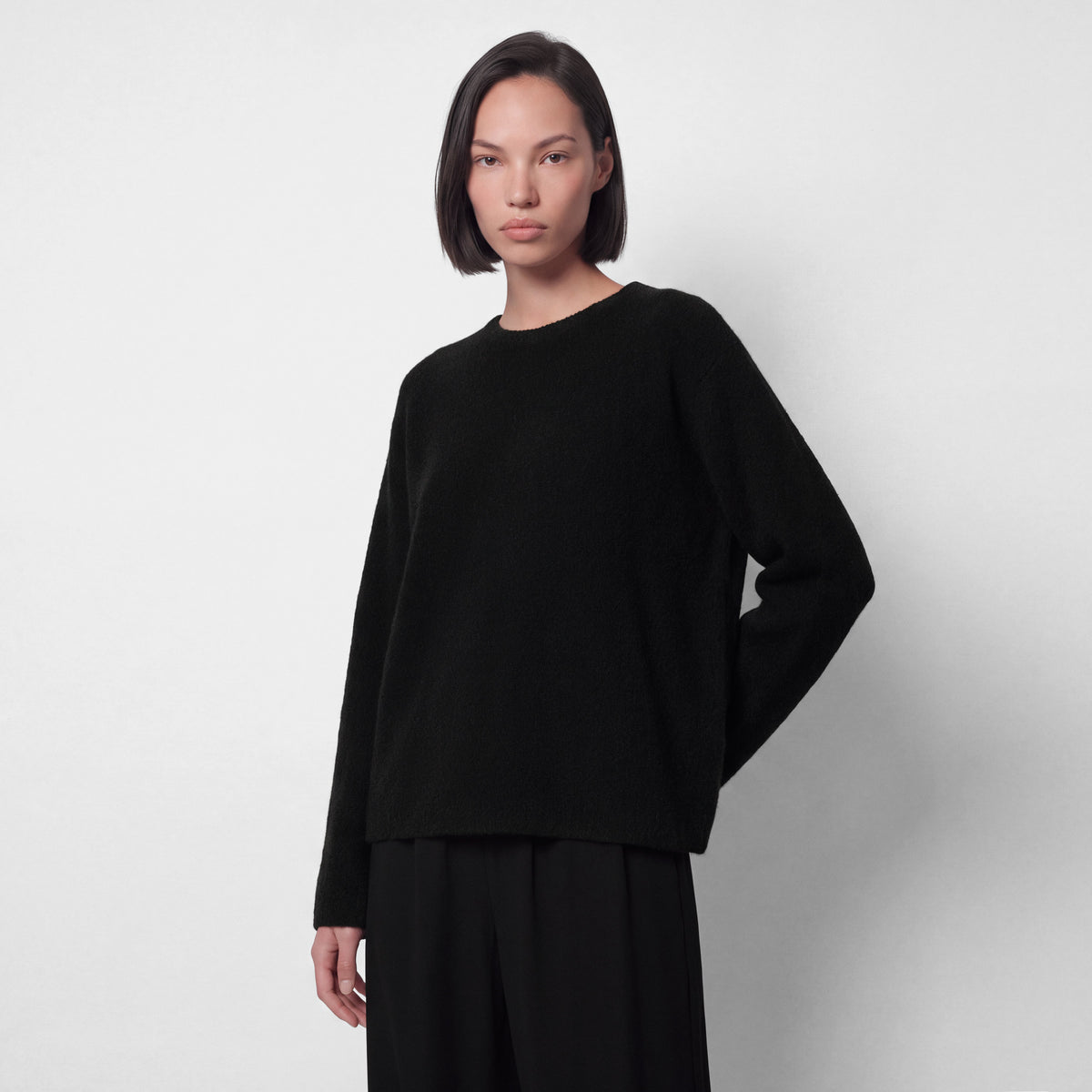 Women's Relaxed Cashmere Bouclé Crewneck