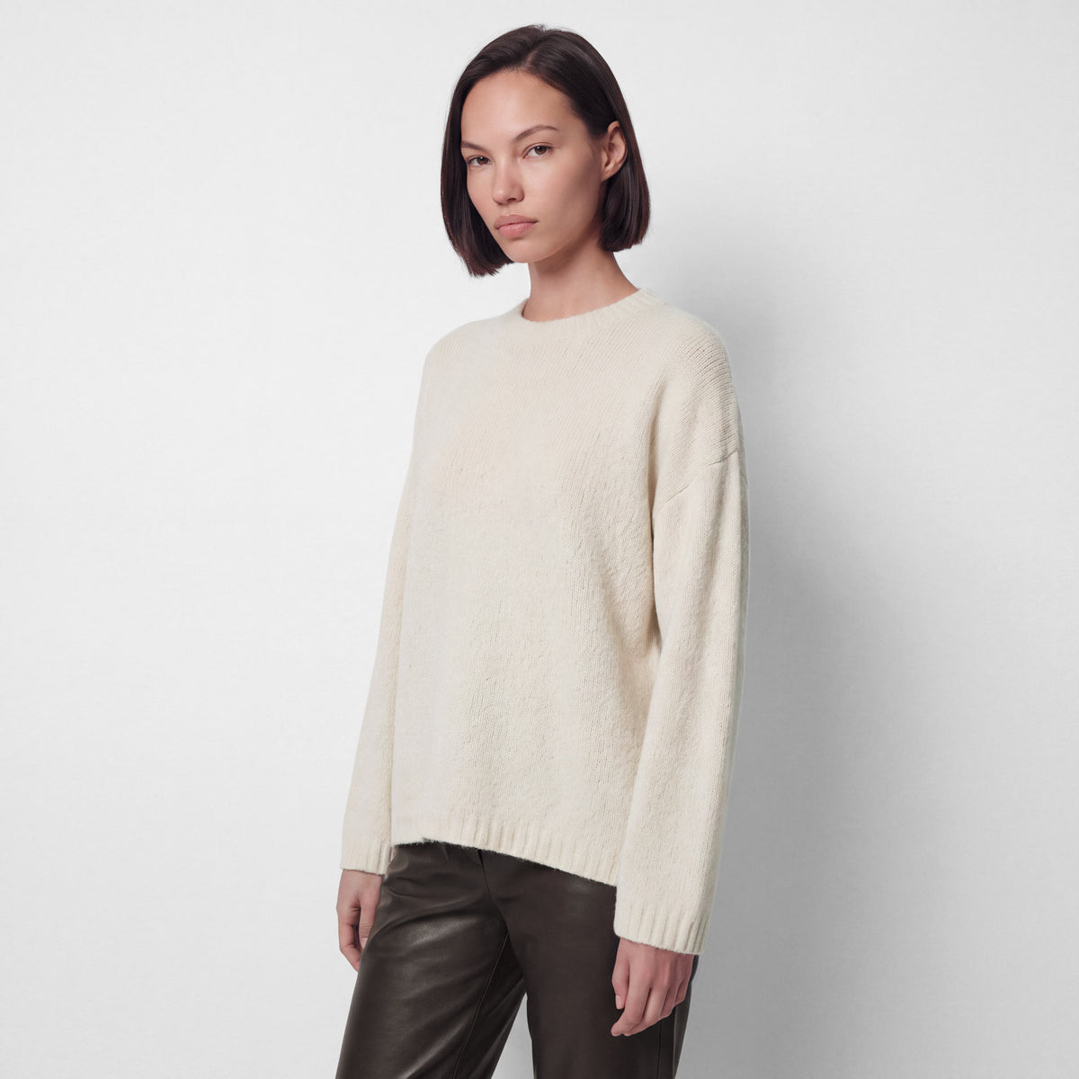 Women's Relaxed Cashmere Bouclé Crewneck