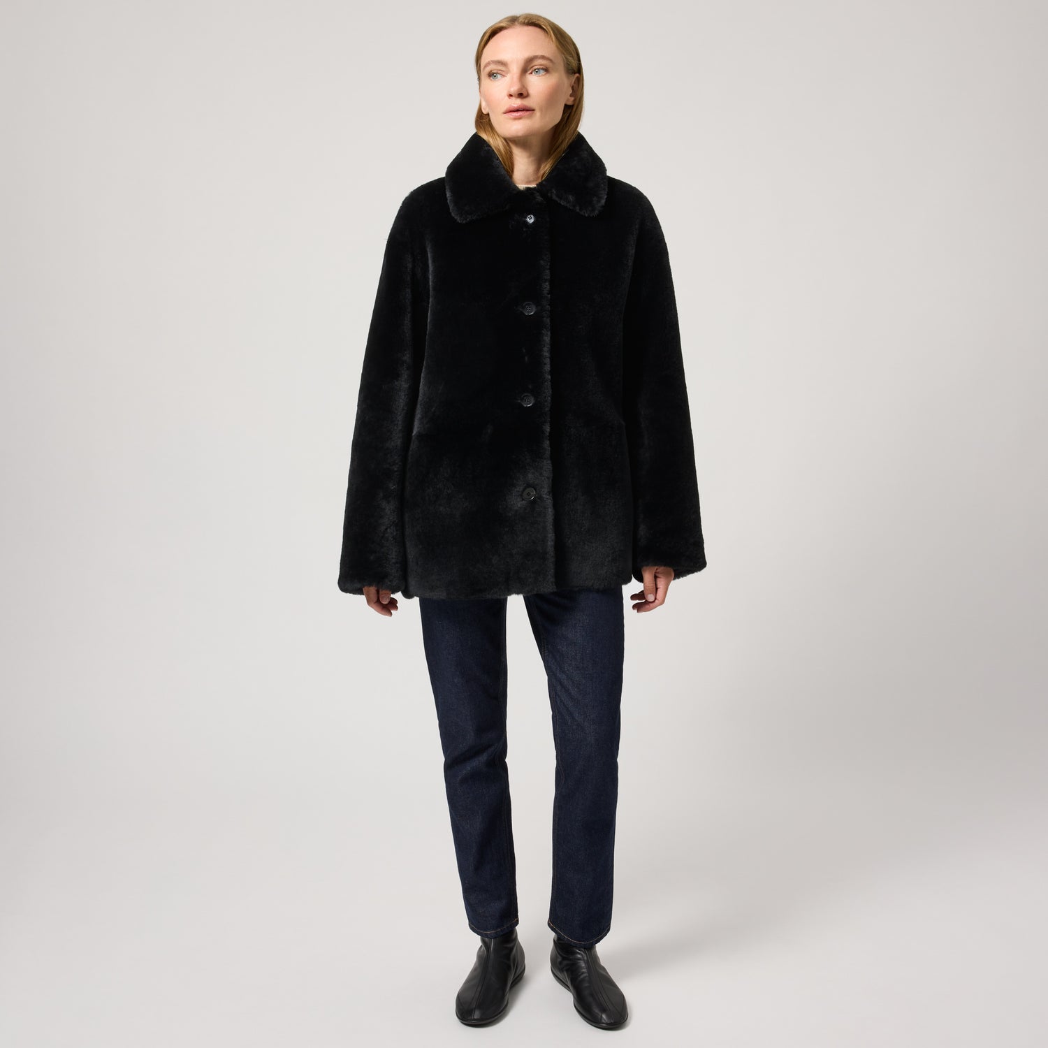 Women's Soft Combed Shearling Jacket