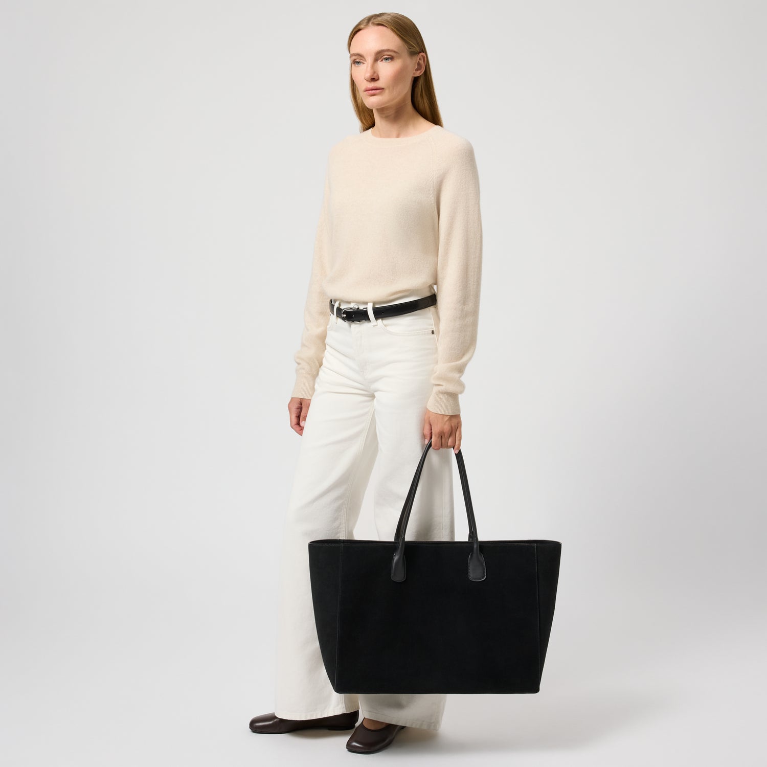 Large Suede Cabas Bag