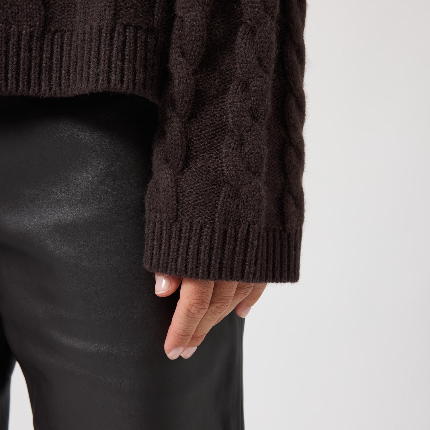 Women's Wool-Cashmere Cable Sweater
