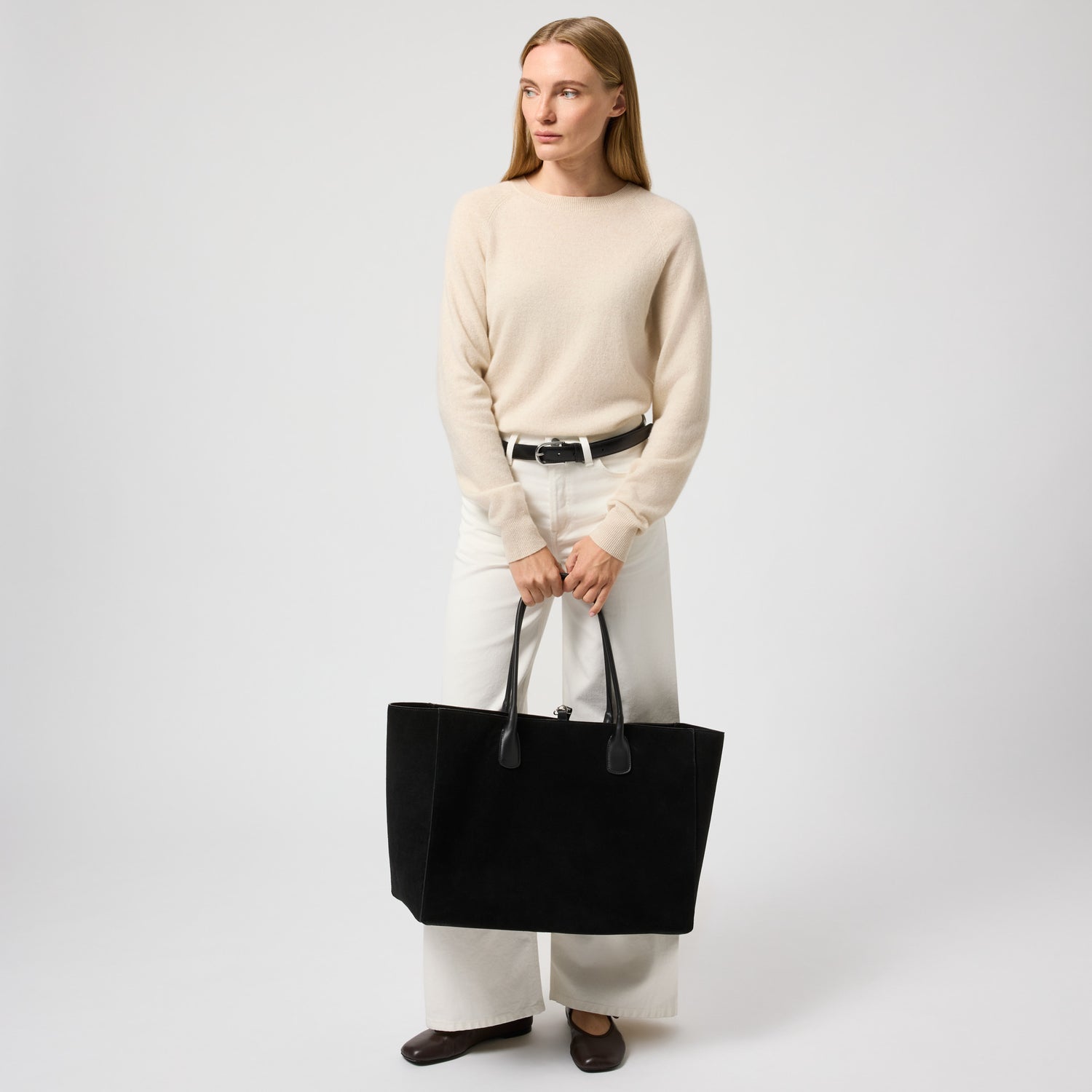 Large Suede Cabas Bag