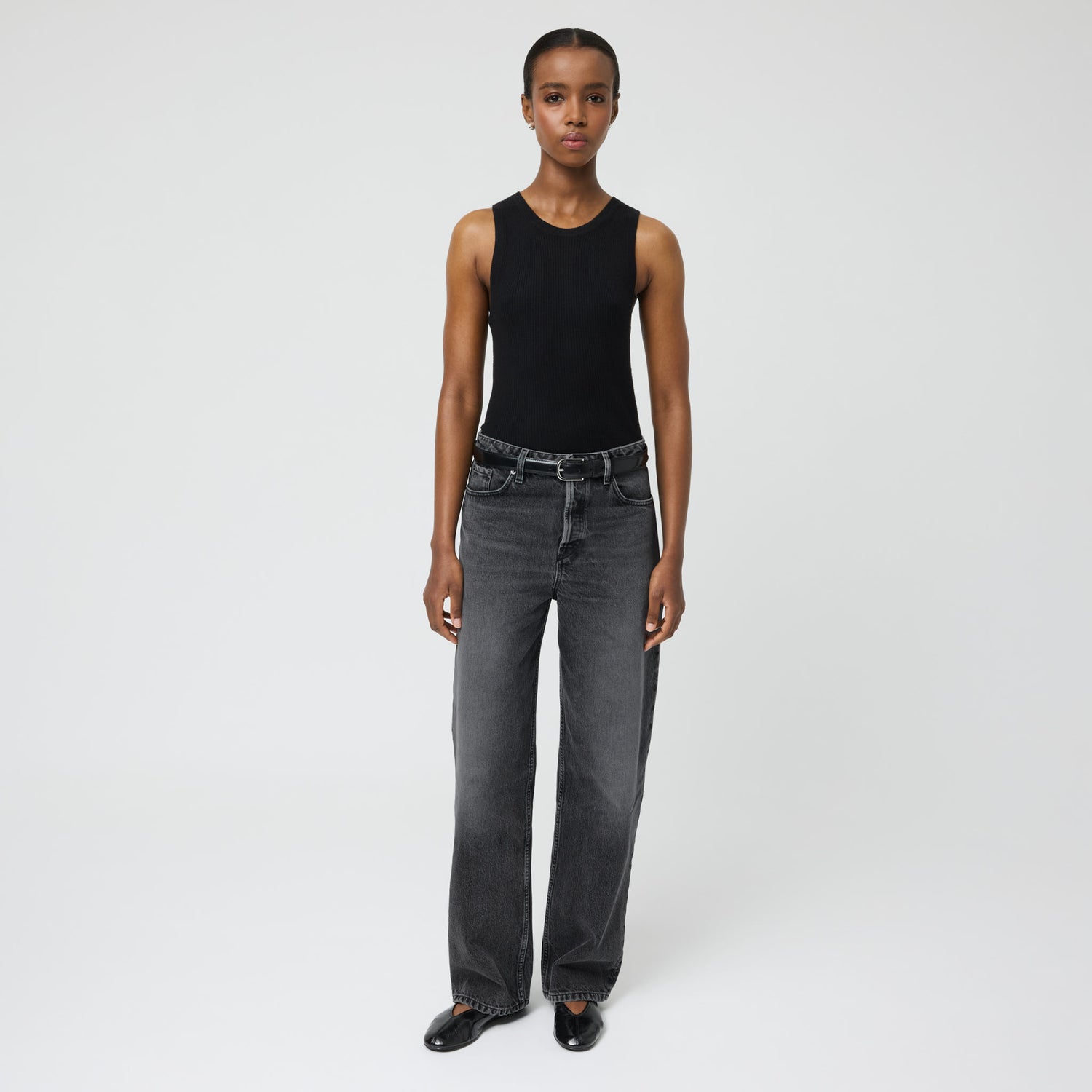 Women's Mid-Waist Barrel Leg Denim