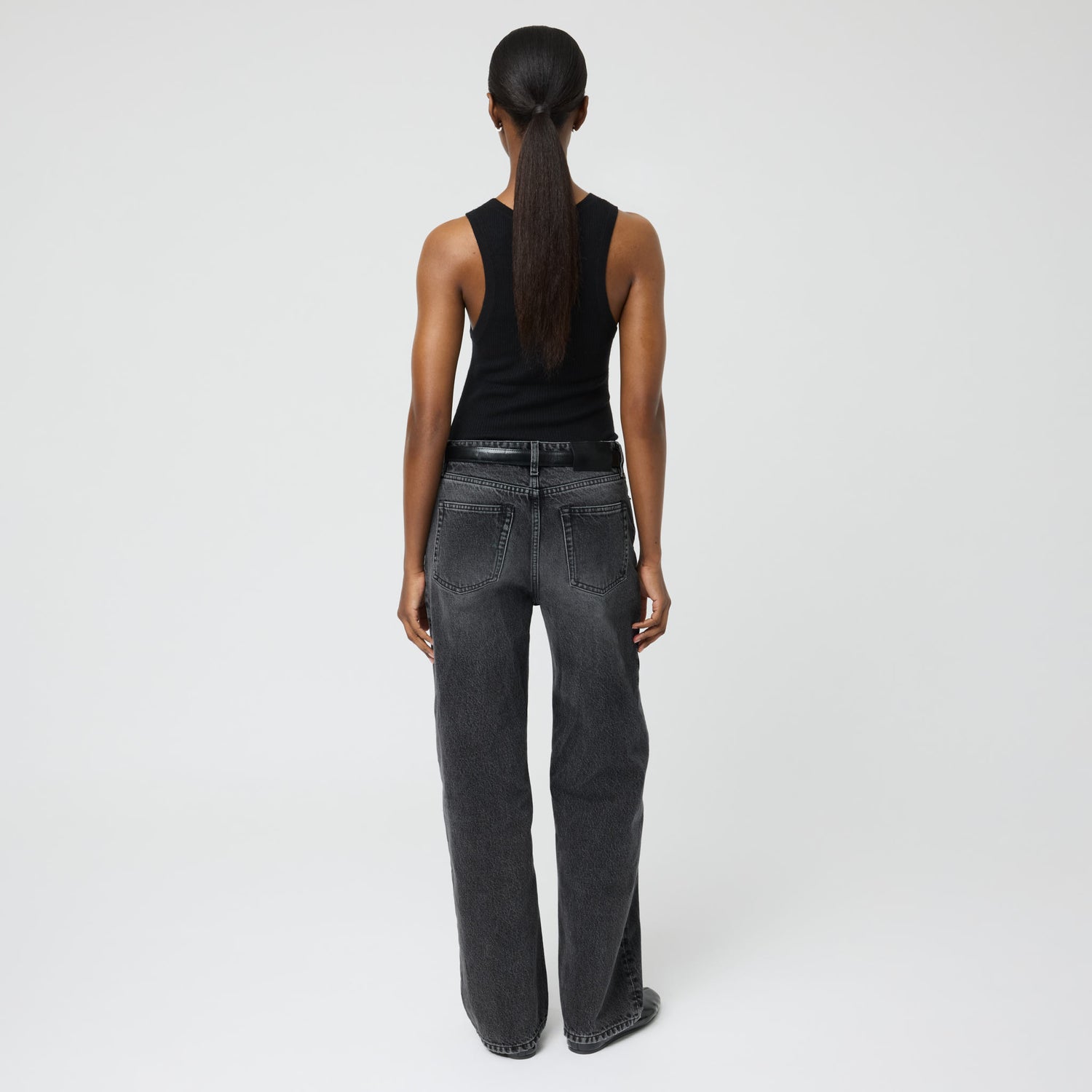 Women's Mid-Waist Barrel Leg Denim